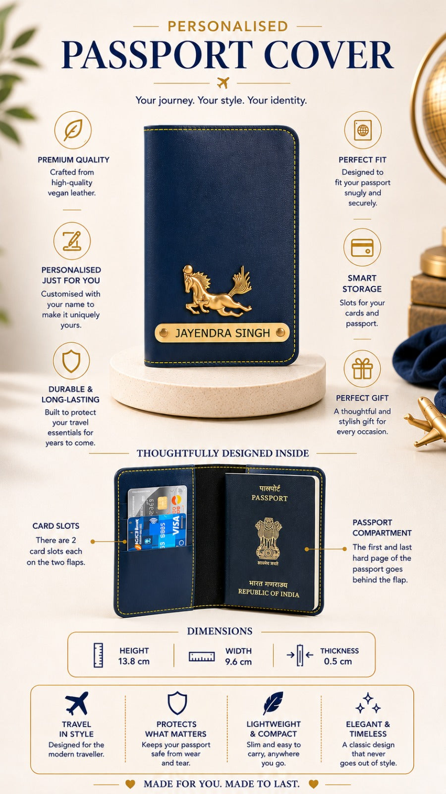 Personalised Passport Cover