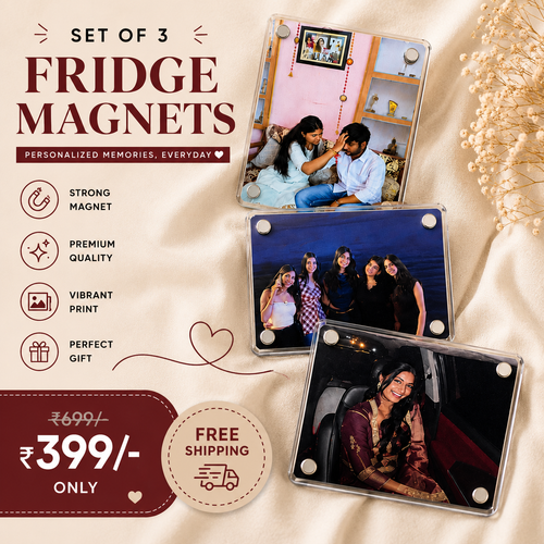 Polaroid fridge magnet