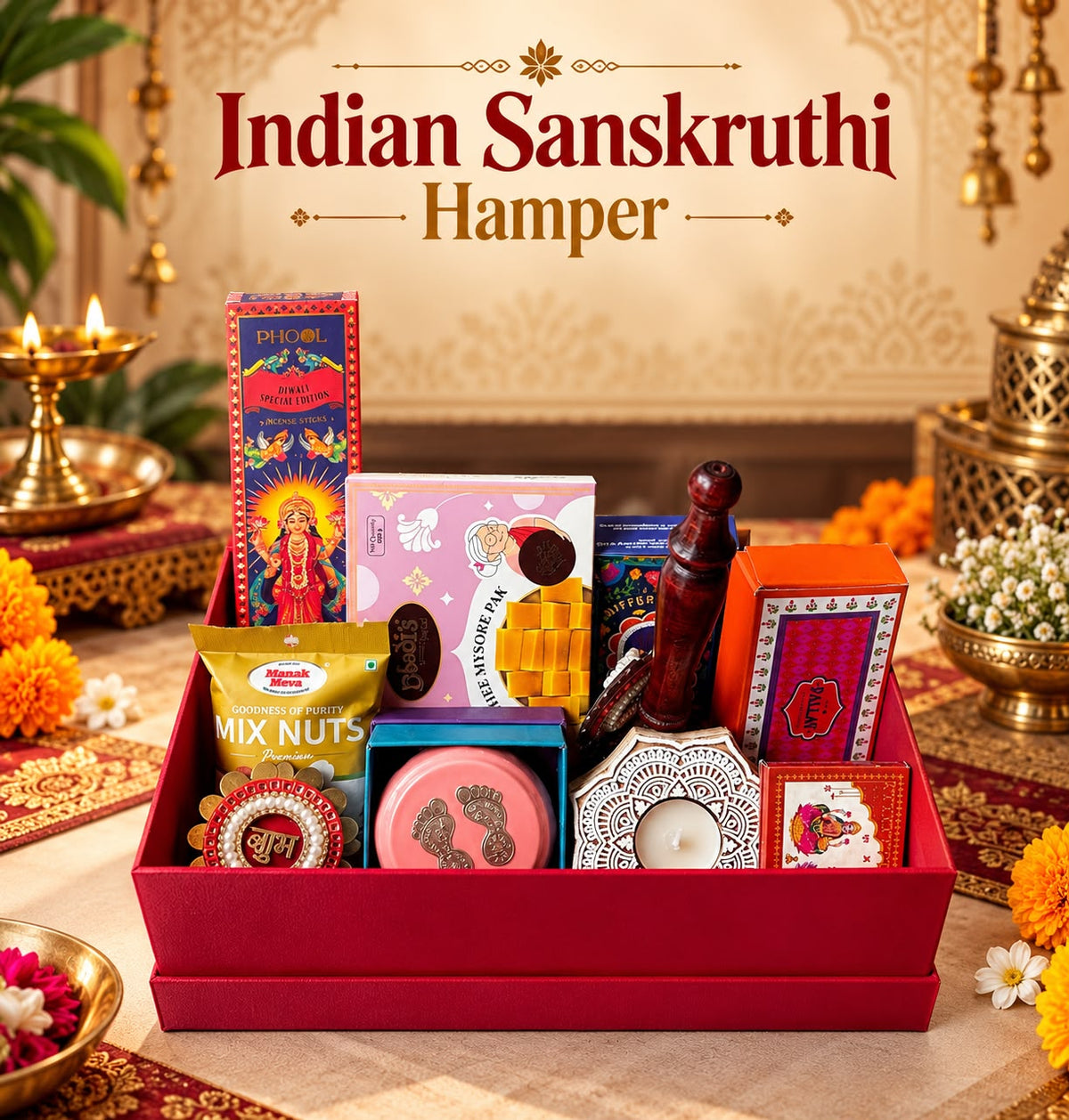 Indian Sanskruthi Diwali Hamper – Premium Traditional Festive Gift Box