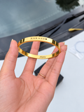 Personalized Engraved Couple Cuff Bracelet – Custom Name Stainless Steel Bangle