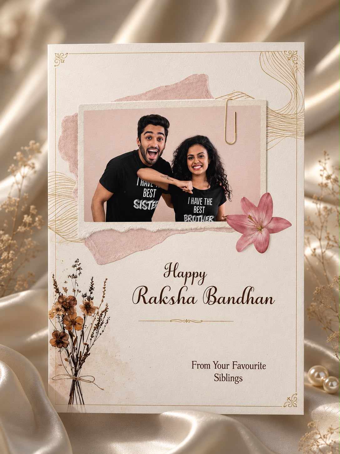 Personalised Raksha Bandhan Greeting Card with Chocolate
