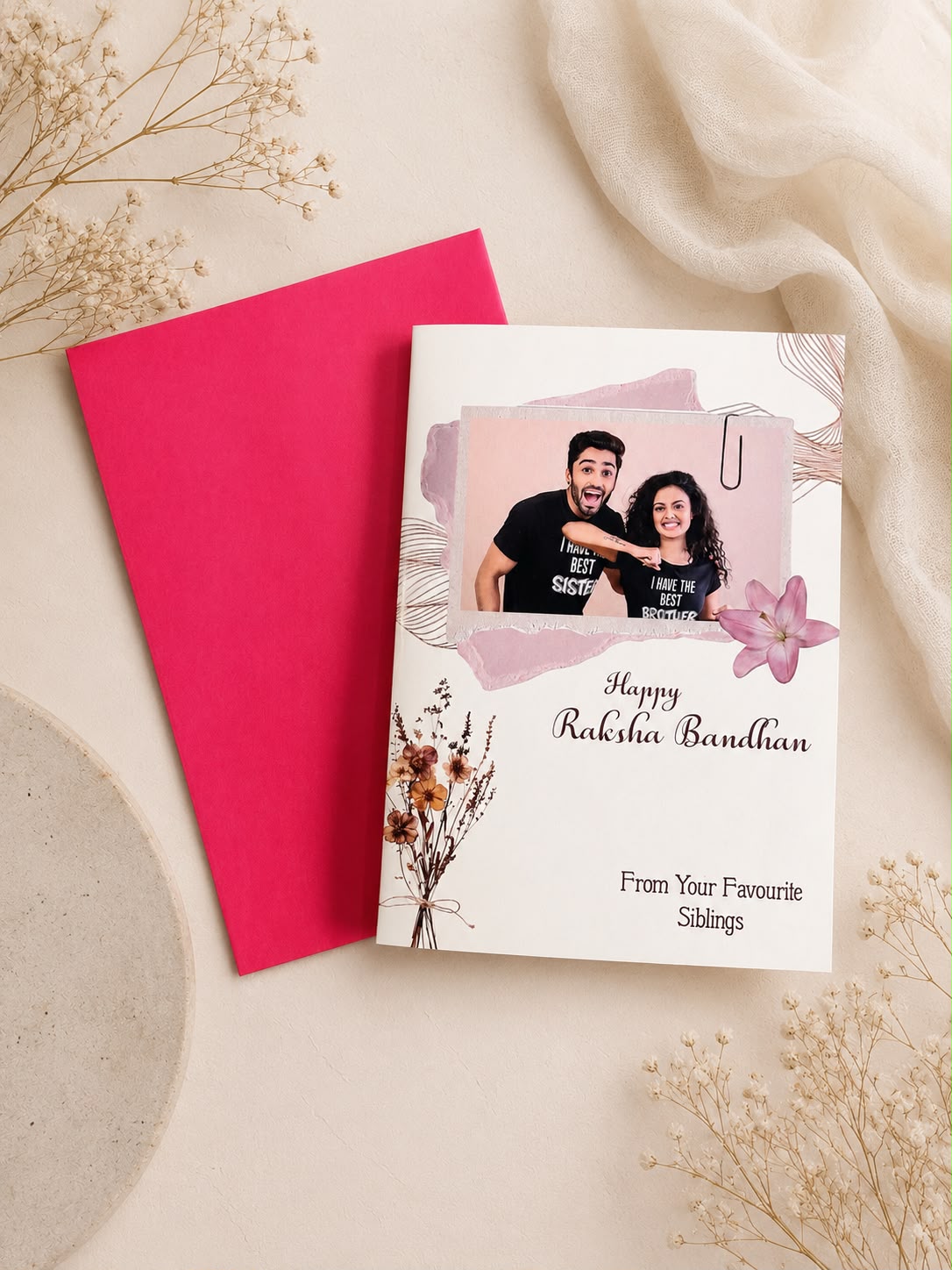 Personalised Raksha Bandhan Greeting Card with Chocolate