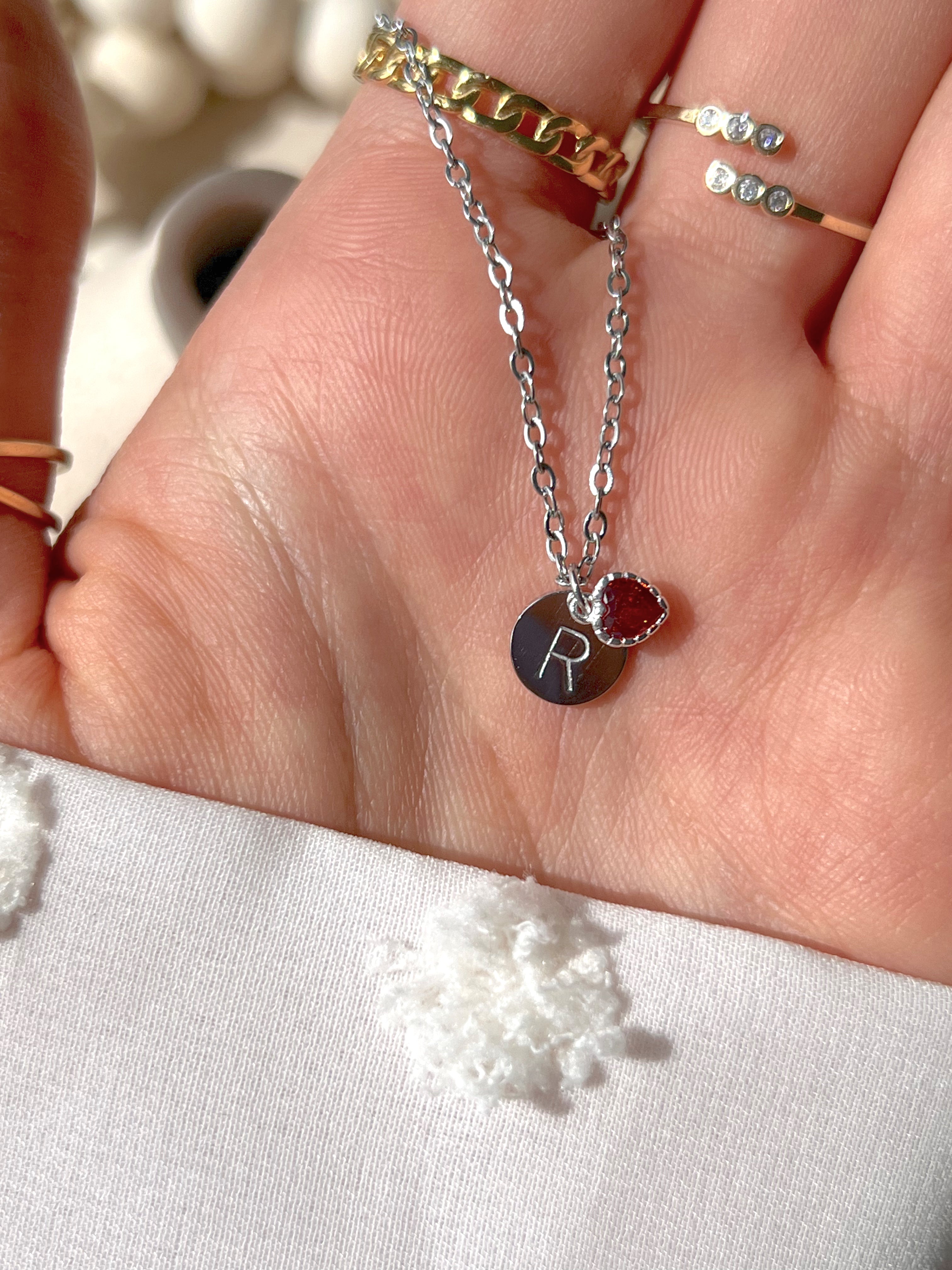 Secret love initial pendant