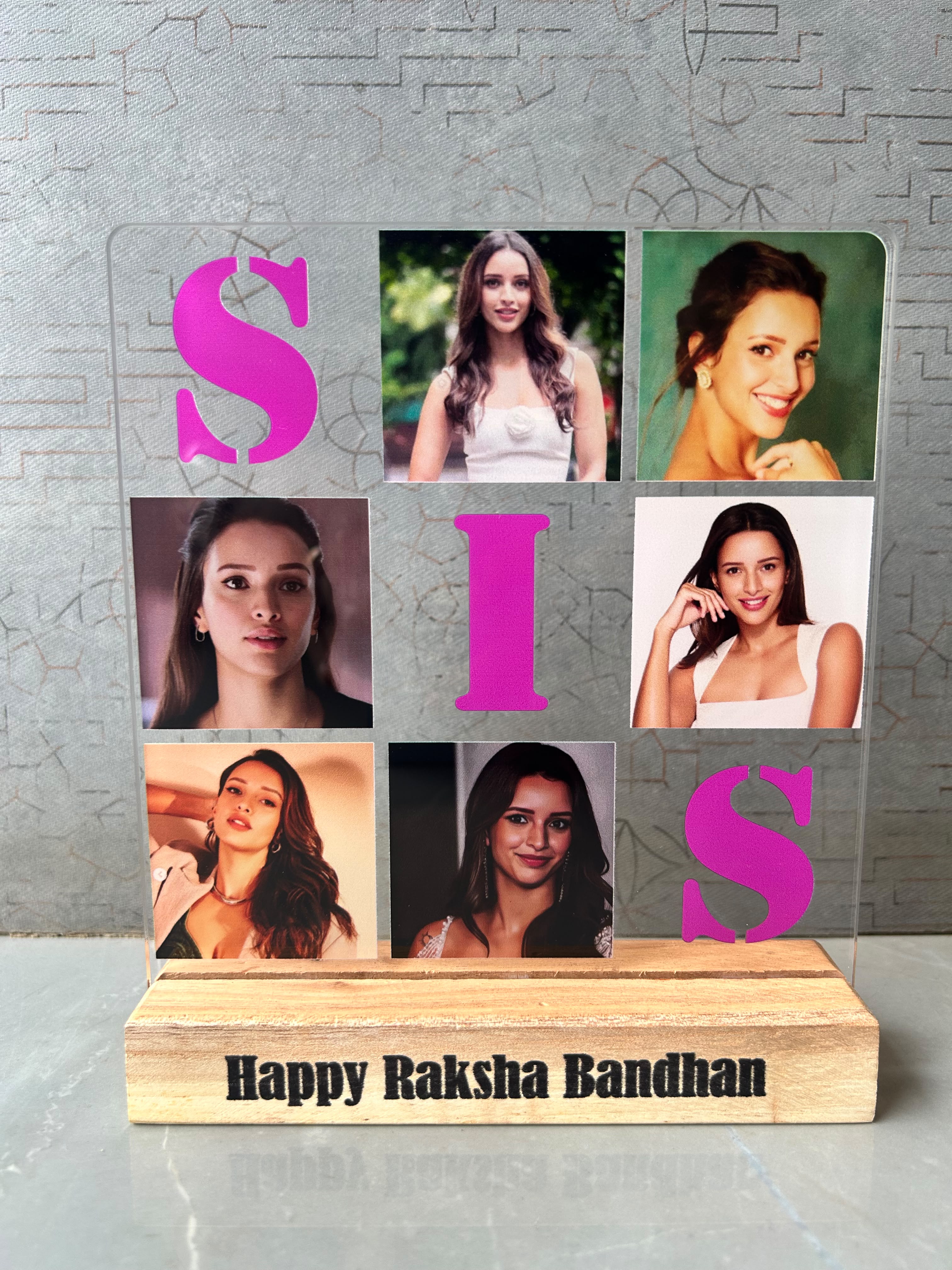 Customized Raksha Bandhan Acrylic Photo Frame for Brother & Sister