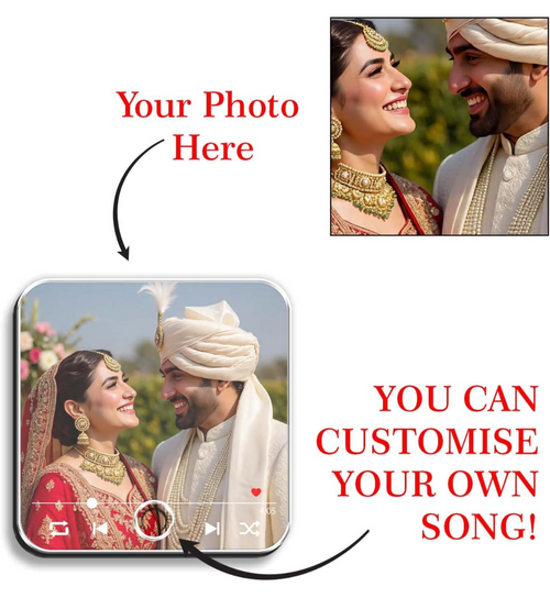 Personalised Music Fridge Magnet | Custom Photo Spotify Style Magnet