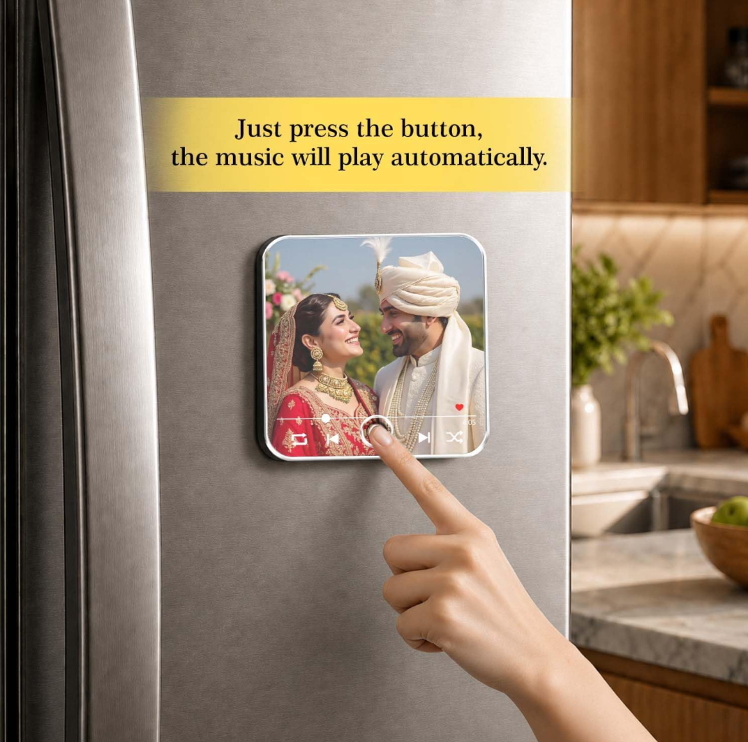 Personalised Music Fridge Magnet | Custom Photo Spotify Style Magnet