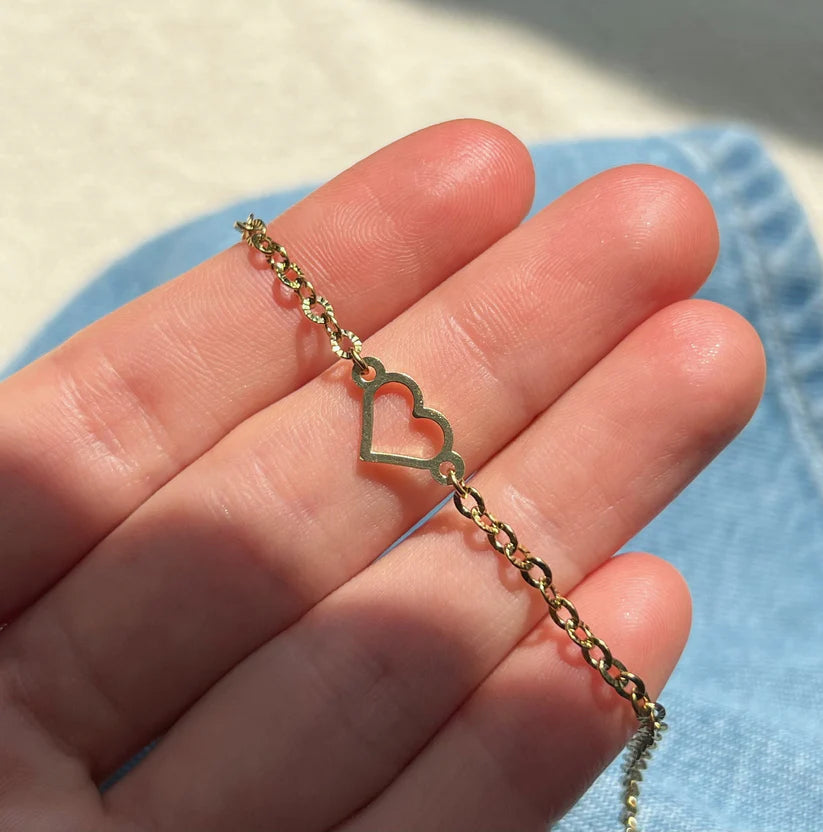Heart anklet