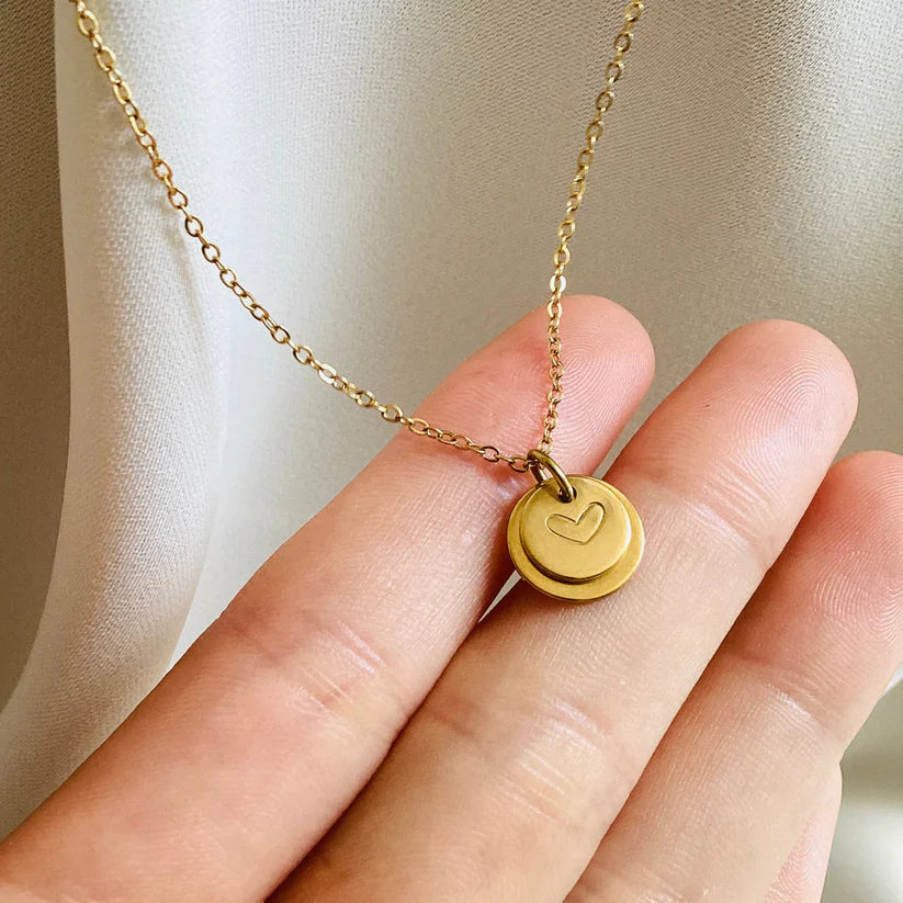 Heart & initial pendant
