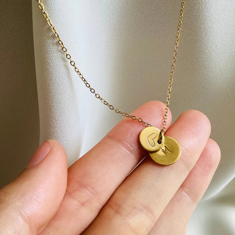 Heart & initial pendant