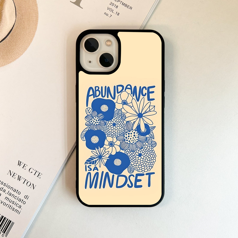Abundance Is A Mindset Quotes Glass Case