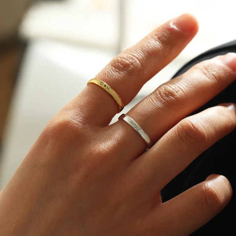 925 silver name ring
