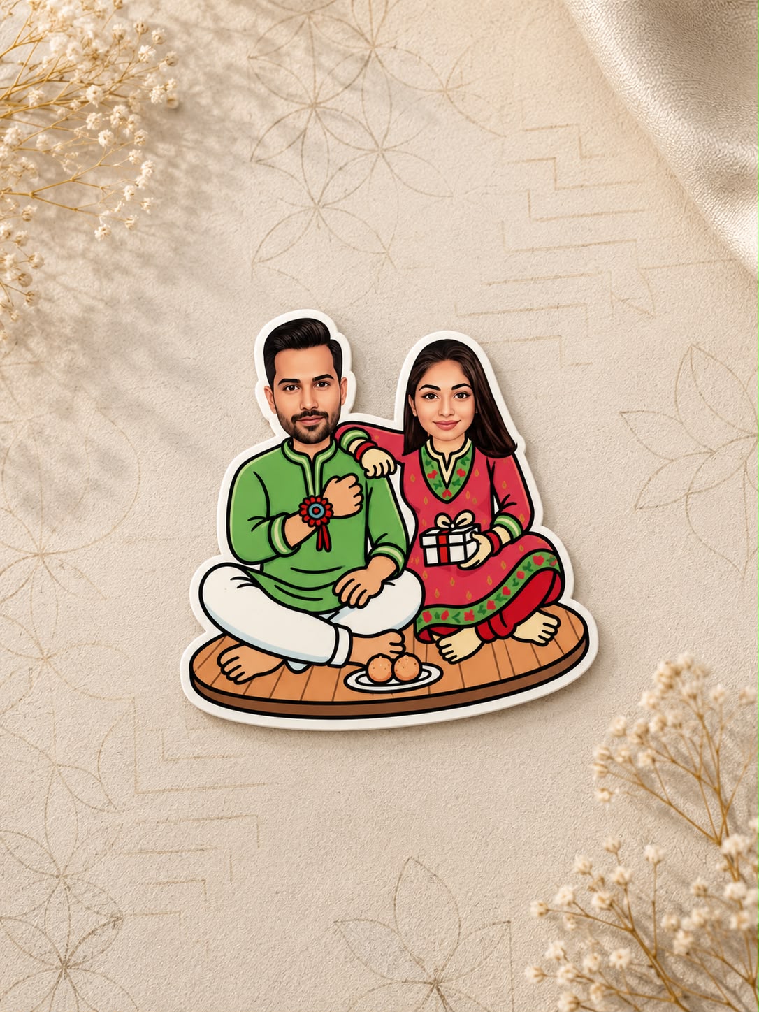 Personalized Raksha Bandhan Fridge Magnet |