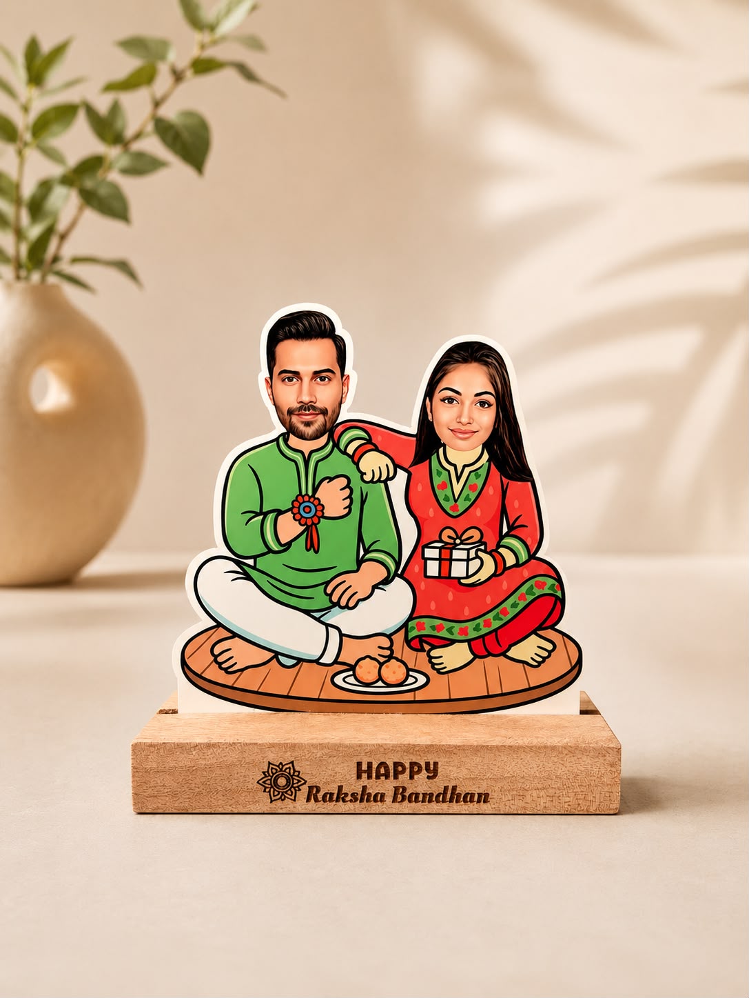 Raksha Bandhan Custom Photo MDF Table Top Standee