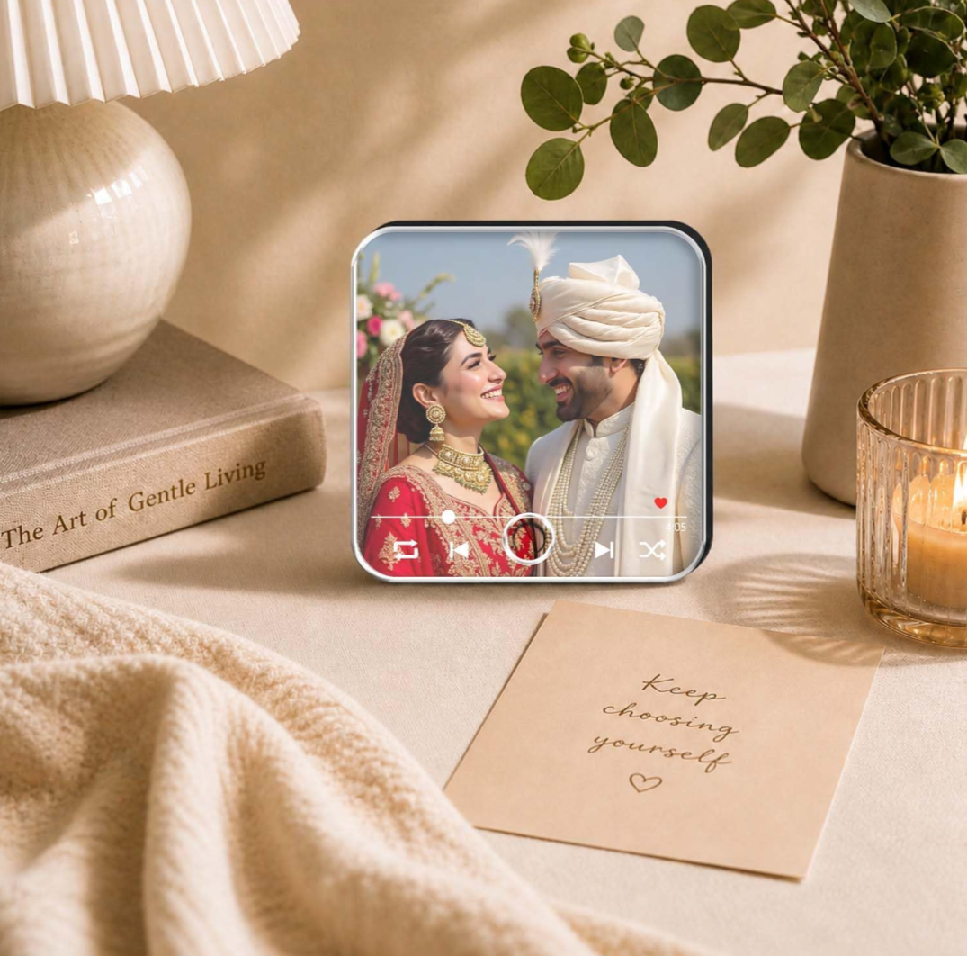 Personalised Music Fridge Magnet | Custom Photo Spotify Style Magnet