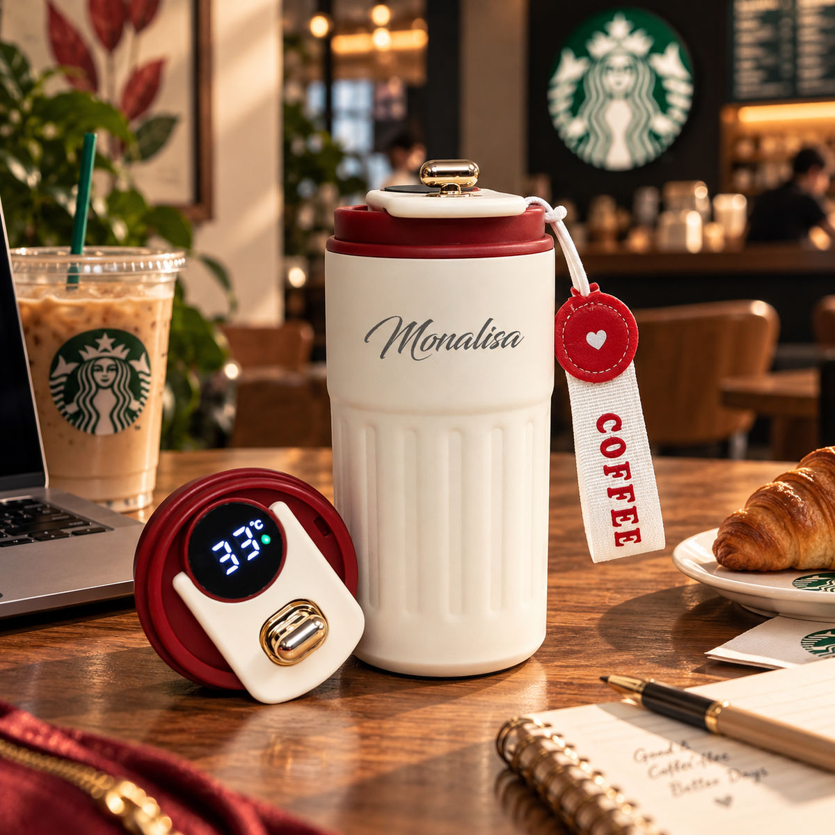 Personalised Insulated Coffee Mug – 420 ML | Custom Name Travel Mug