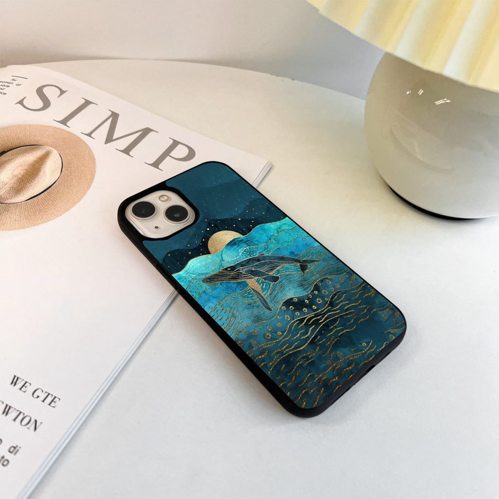 Celestial Whale Voyage Glass Case