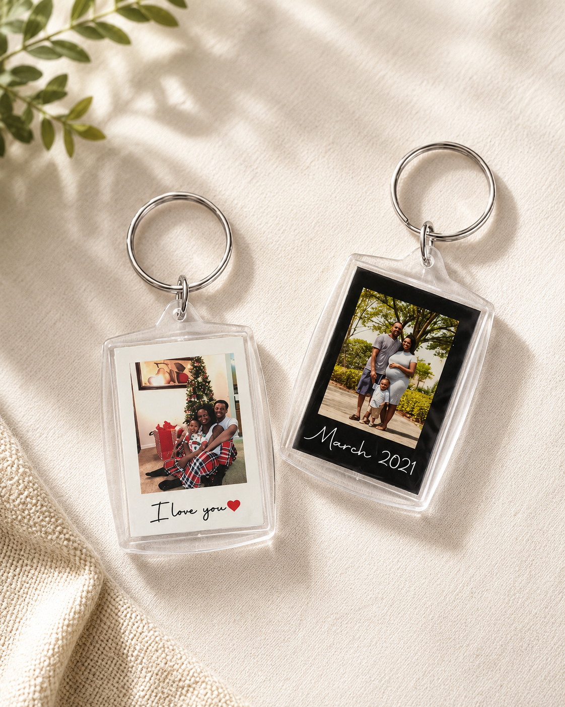 Personalised Acrylic Photo Keychain | Custom Memory Keyring