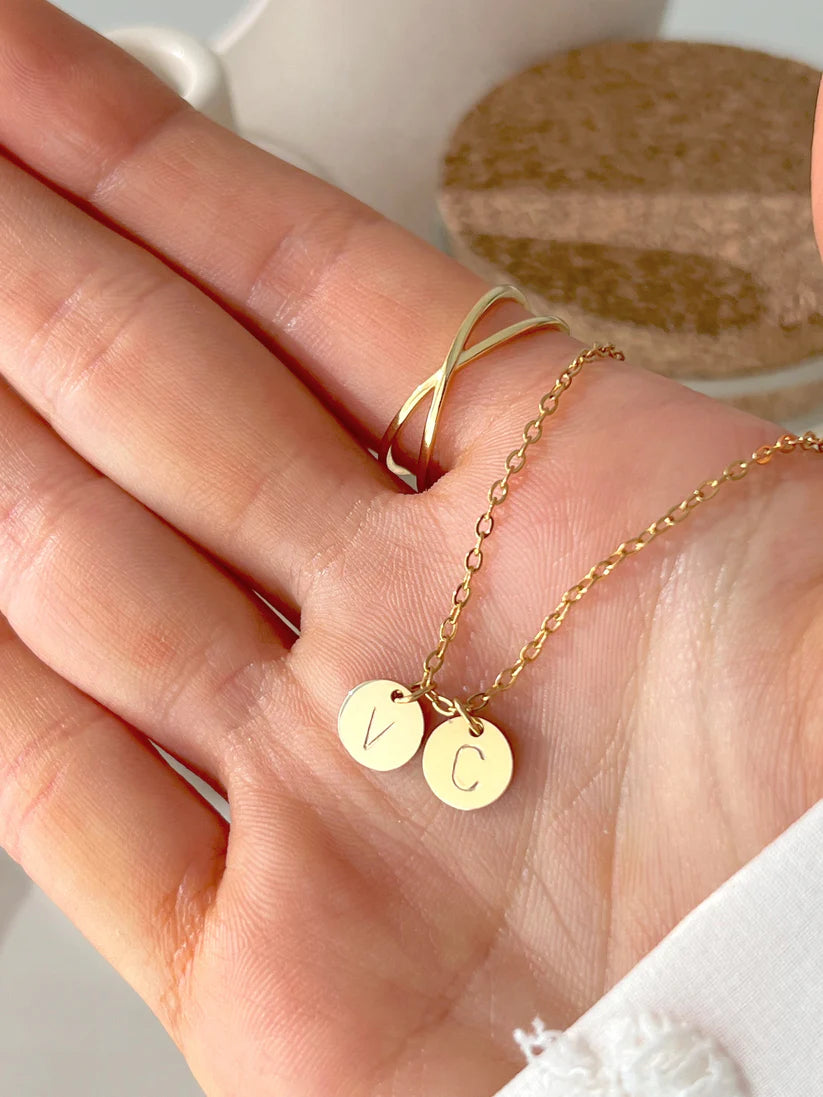 Initial coin pendant