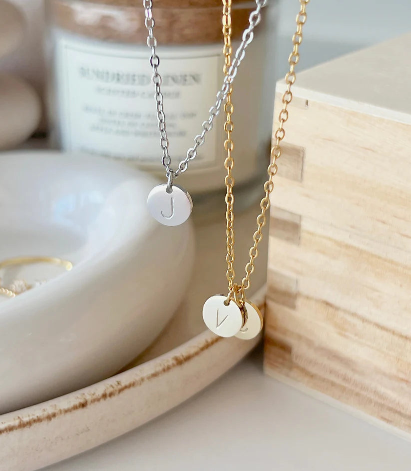 Initial coin pendant
