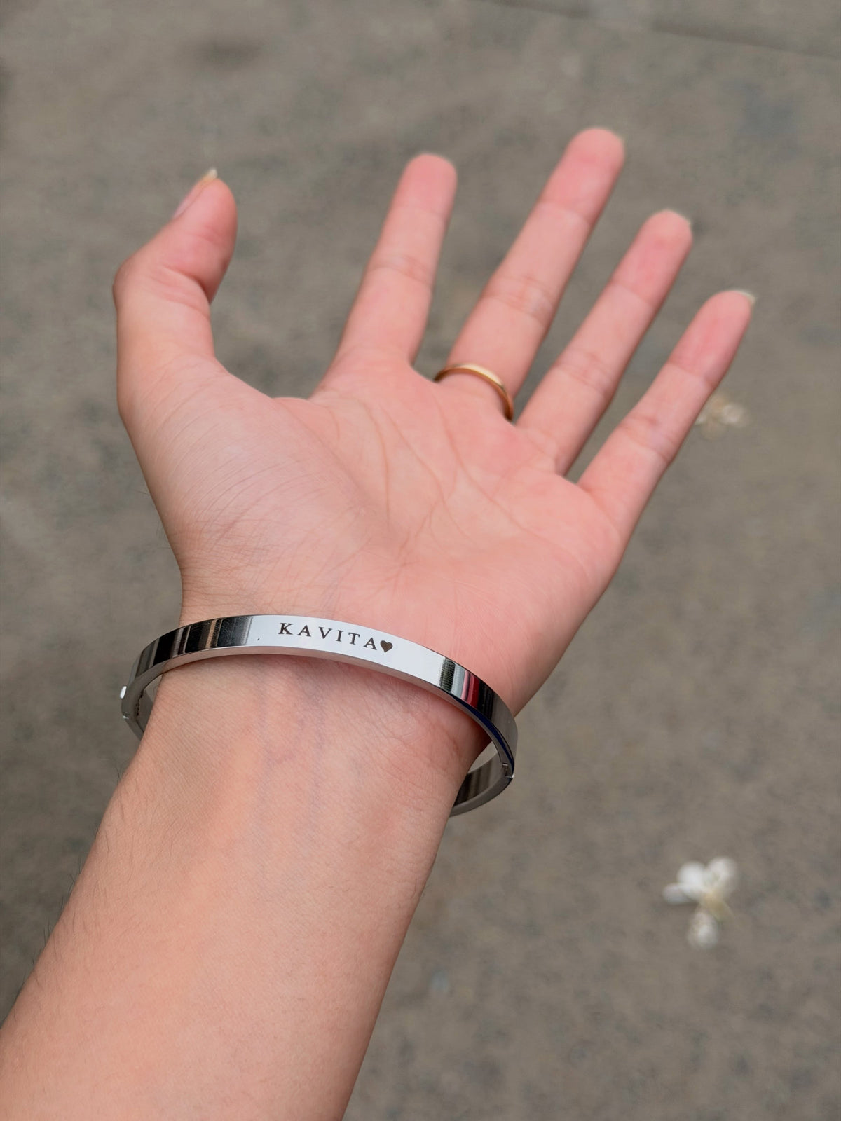 Personalized Engraved Couple Cuff Bracelet – Custom Name Stainless Steel Bangle