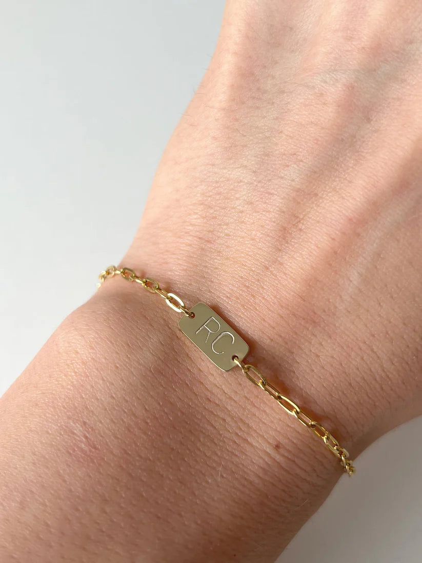 His and her initial bracelet