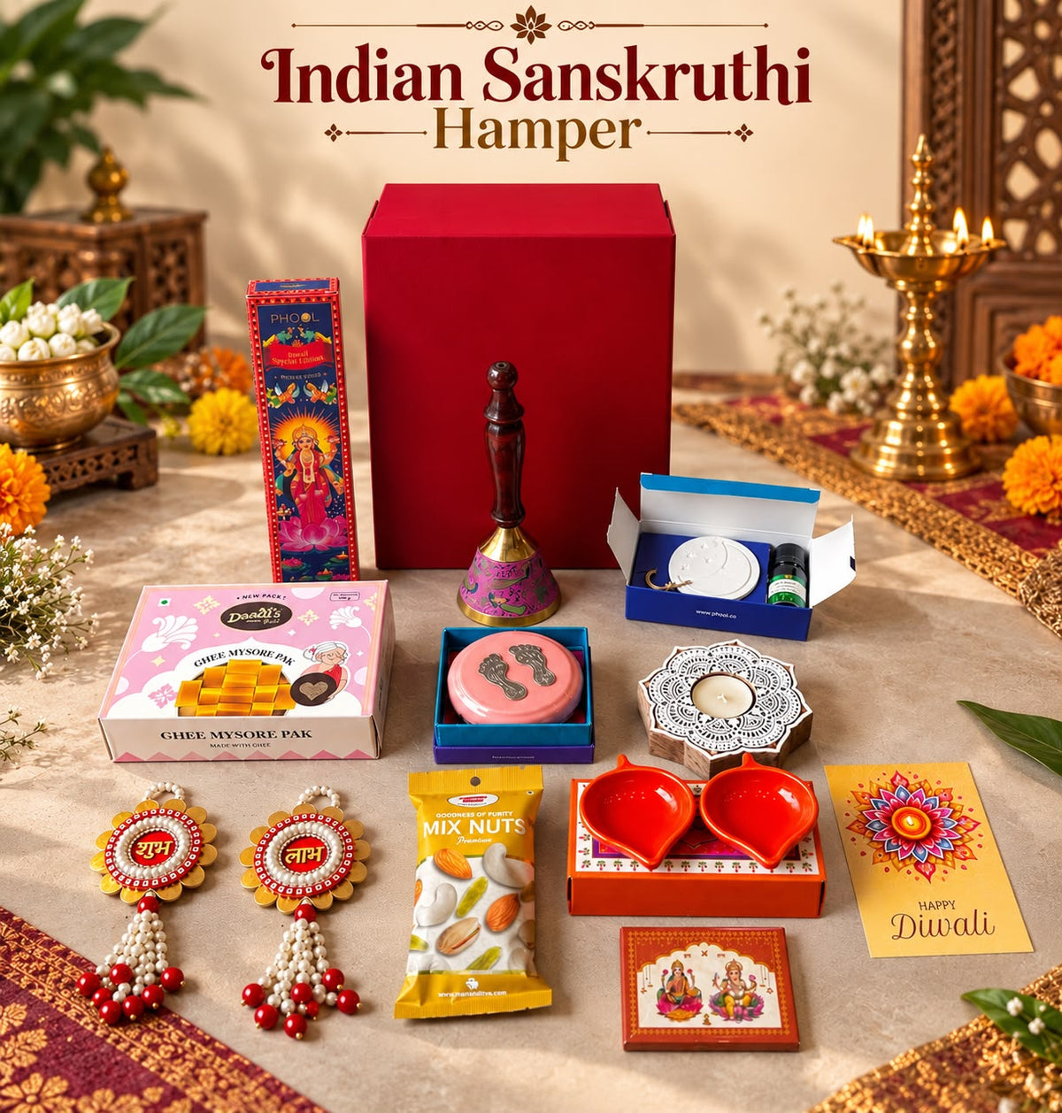 Indian Sanskruthi Diwali Hamper – Premium Traditional Festive Gift Box