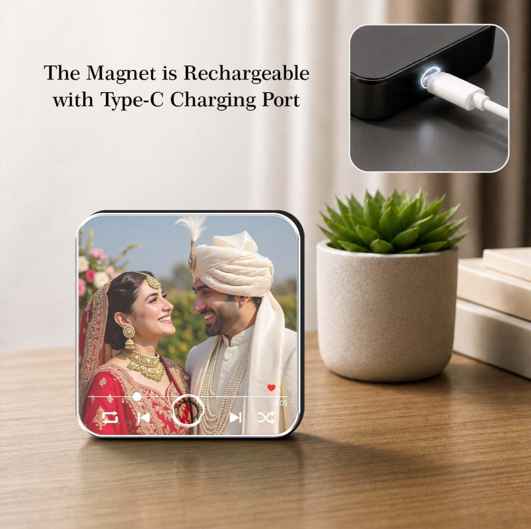 Personalised Music Fridge Magnet | Custom Photo Spotify Style Magnet