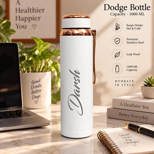 Personalised Dodge Bottle – 1000 ML | Custom Name Water Bottle