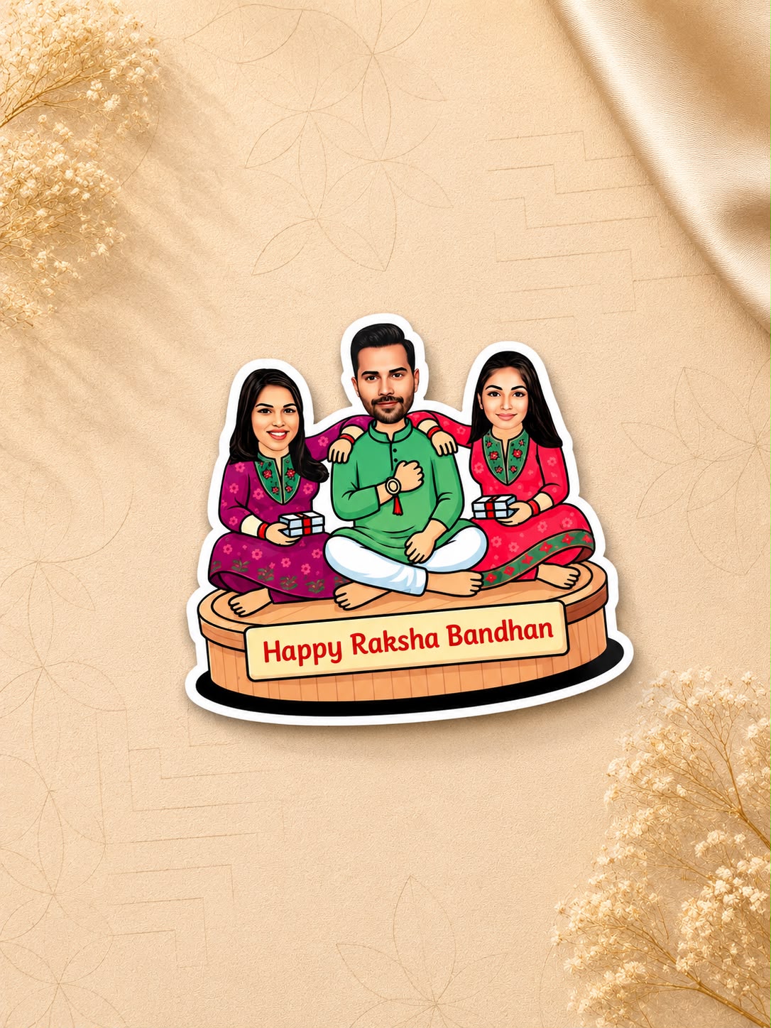 Personalized Raksha Bandhan Fridge Magnet |