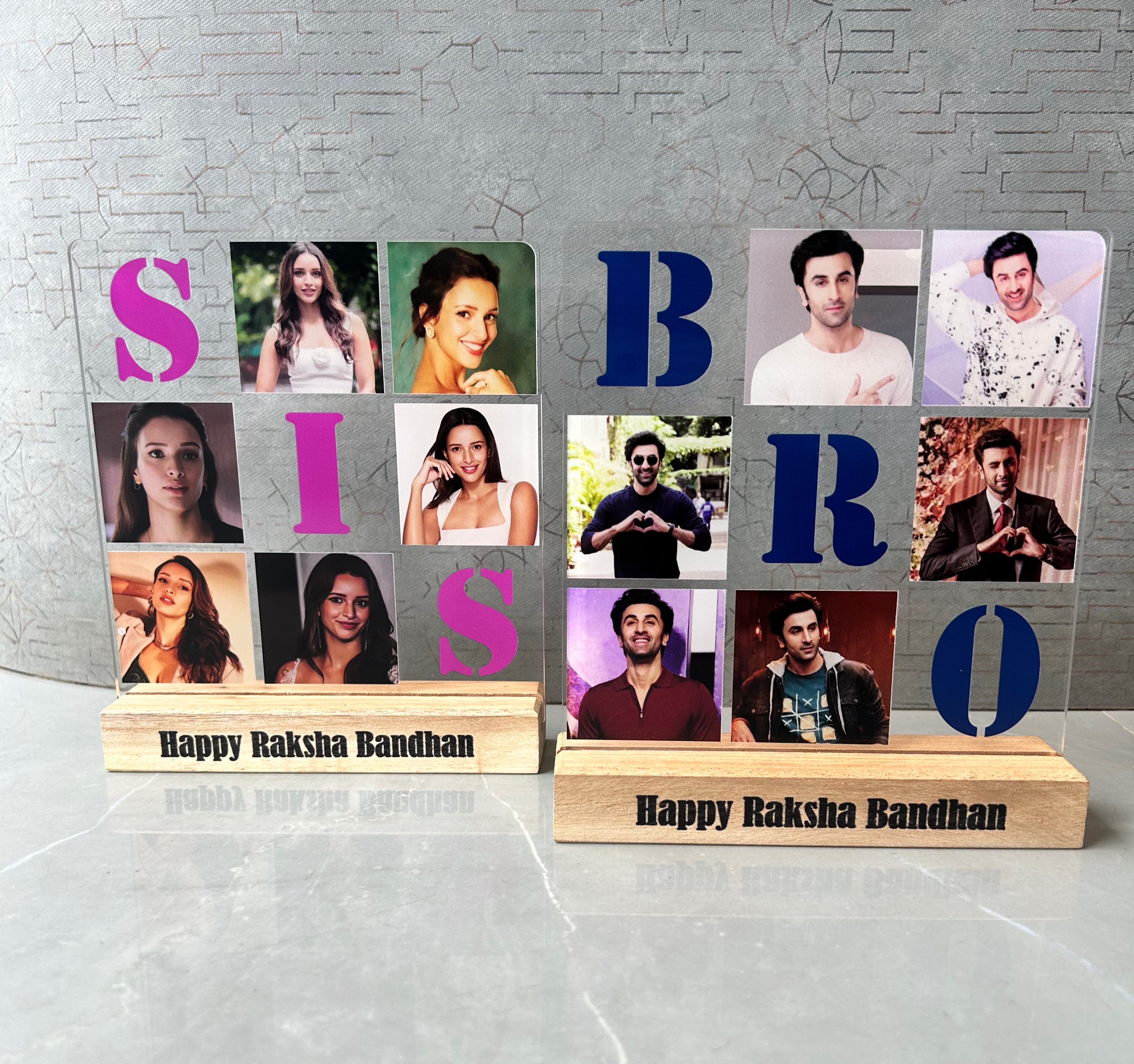 Customized Raksha Bandhan Acrylic Photo Frame for Brother & Sister