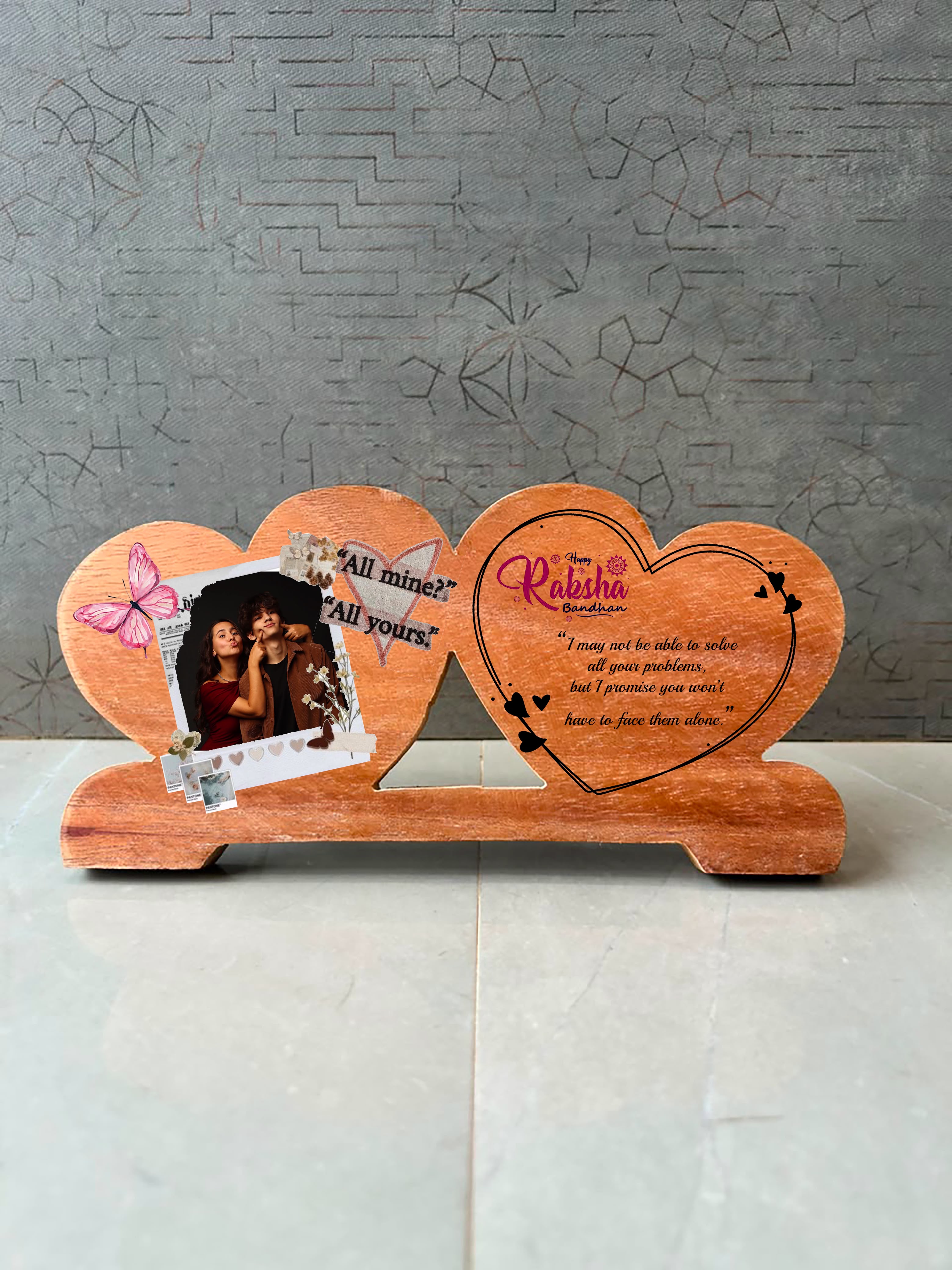 Personalized Wooden Photo Gift for Brother & Sister