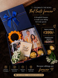 Rakhi Gift Hamper with Personalized Photo Frame, Sunflower & Ferrero Rocher