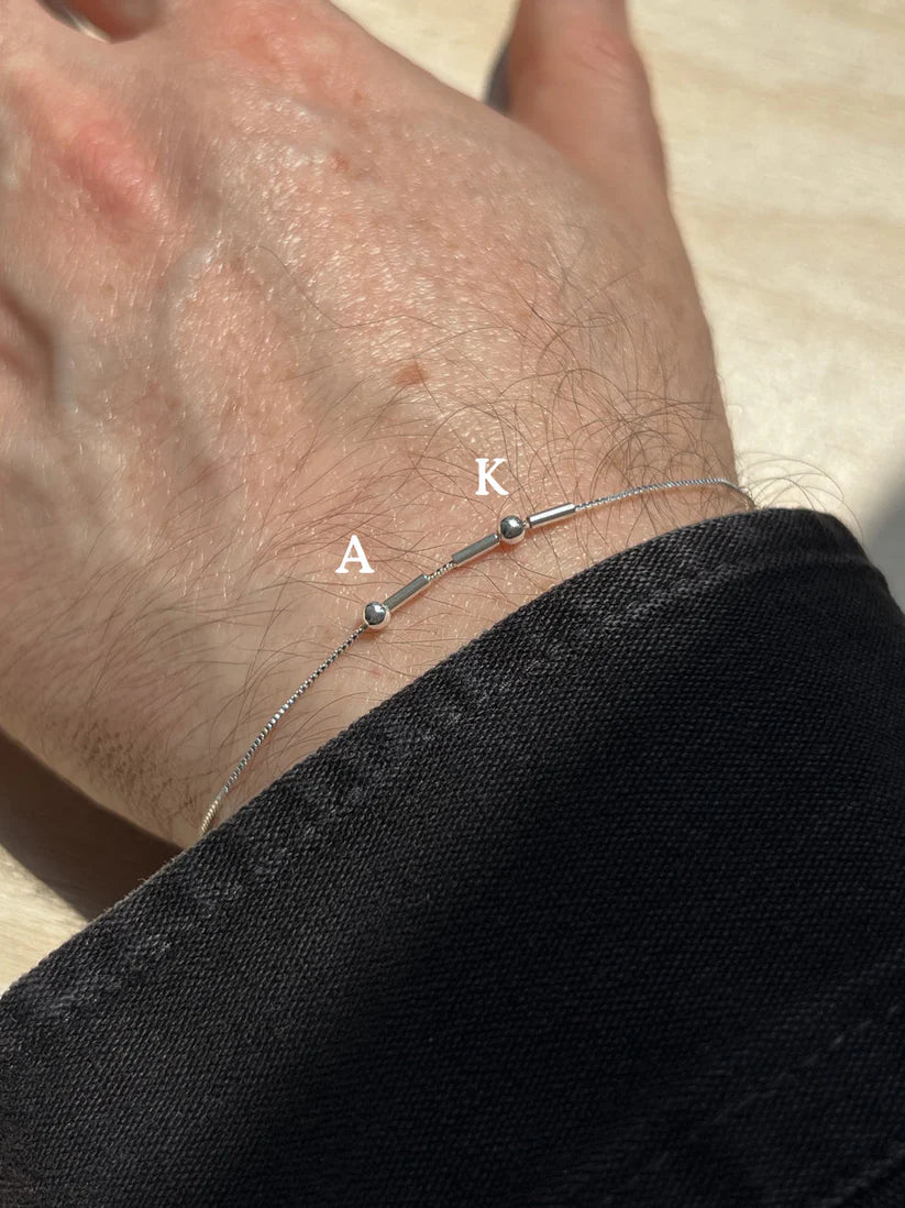 Unisex Morse Code Bracelet Pair