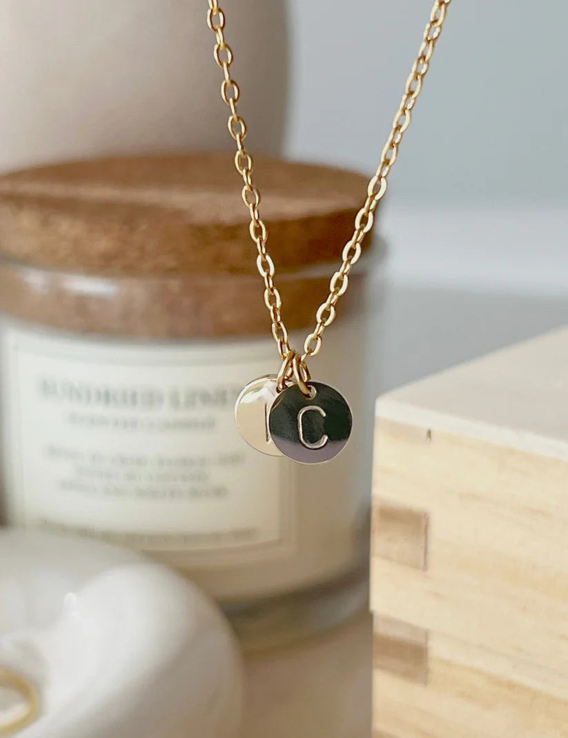 Initial coin pendant