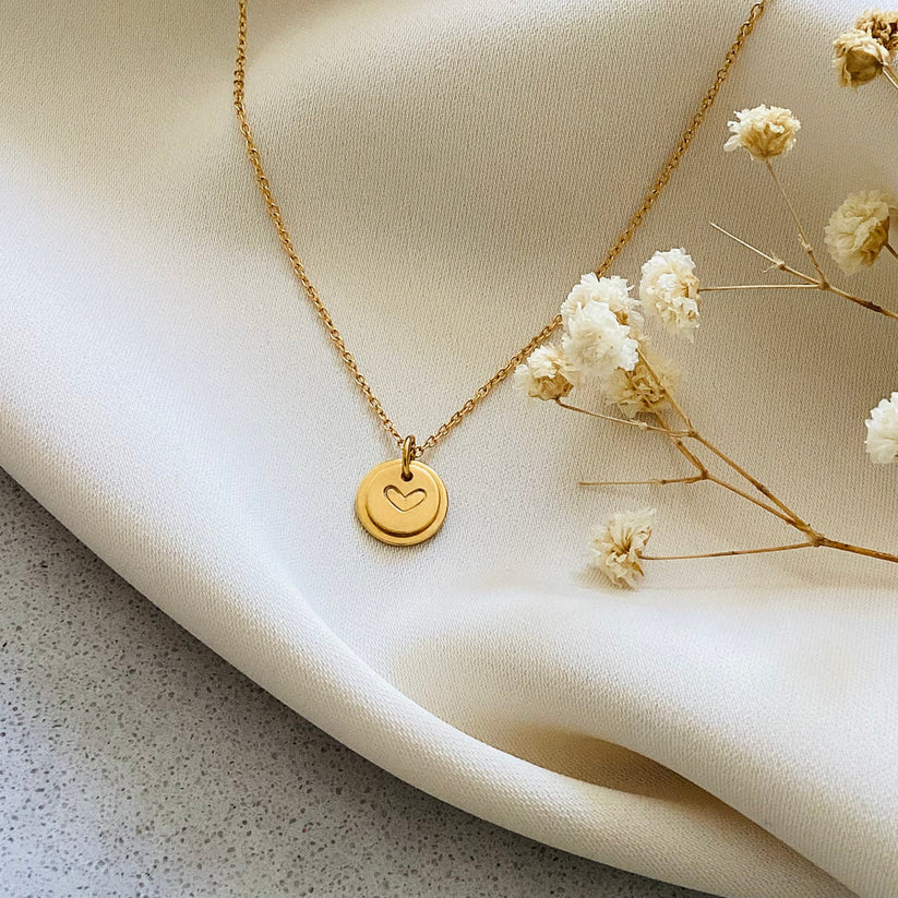 Heart & initial pendant