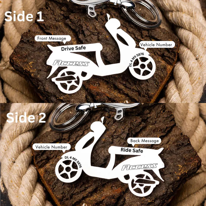 Personalised Bike Keychain