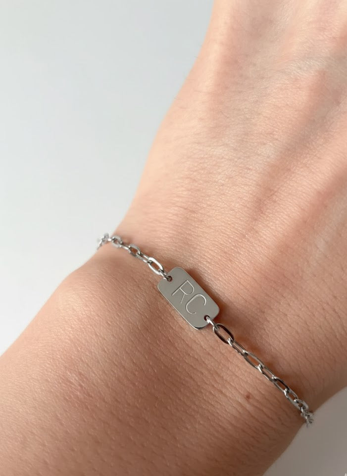 His and her initial bracelet