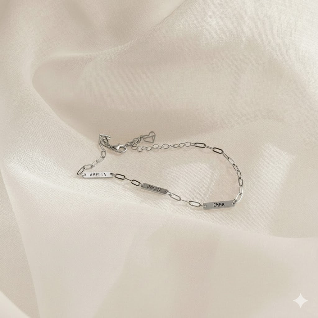 Engraved Mini Name Bar Bracelet