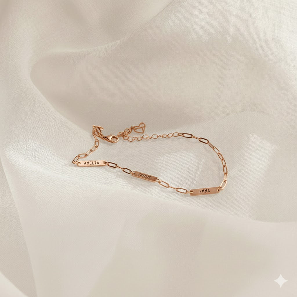 Engraved Mini Name Bar Bracelet