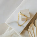 Custom Name Bracelet with Curb Chain