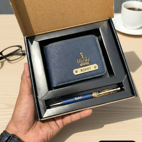Saffiona combo: Custom Engraved Wallet and Pen for Men