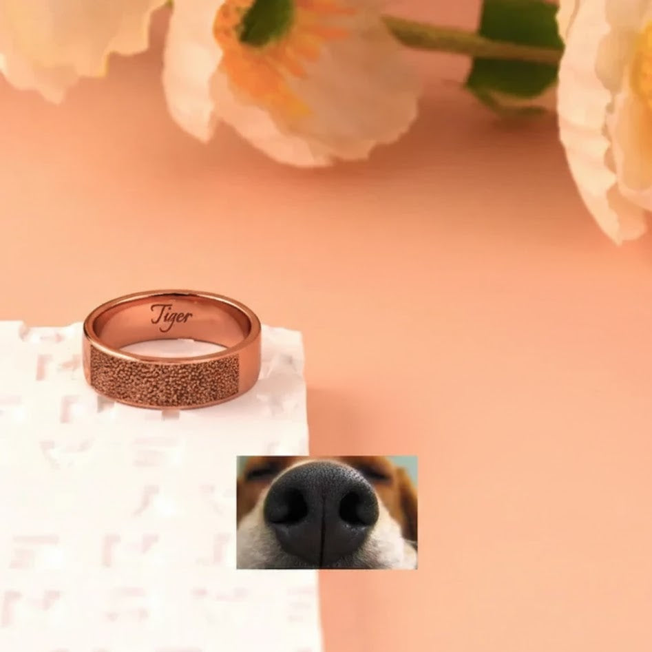 Custom Dog Nose Print Ring