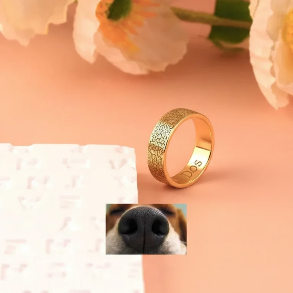 Custom Dog Nose Print Ring