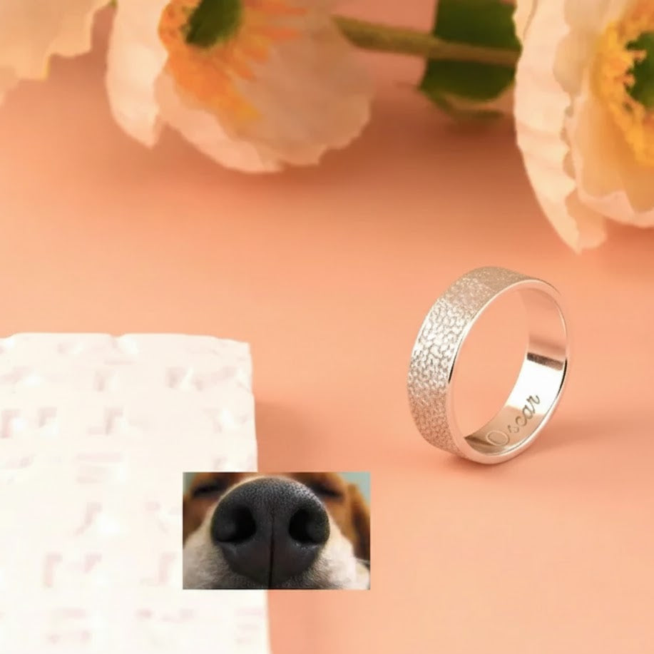 Custom Dog Nose Print Ring