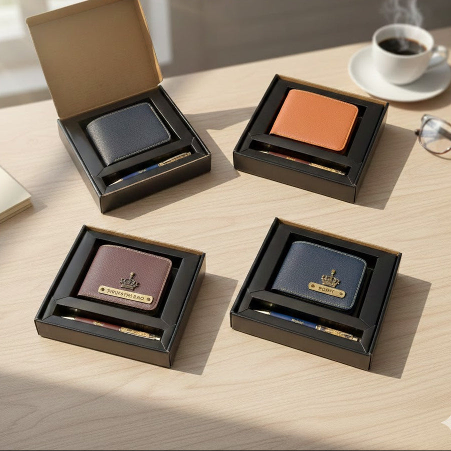 Saffiona combo: Custom Engraved Wallet and Pen for Men