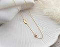 Birthstone Initial Necklace