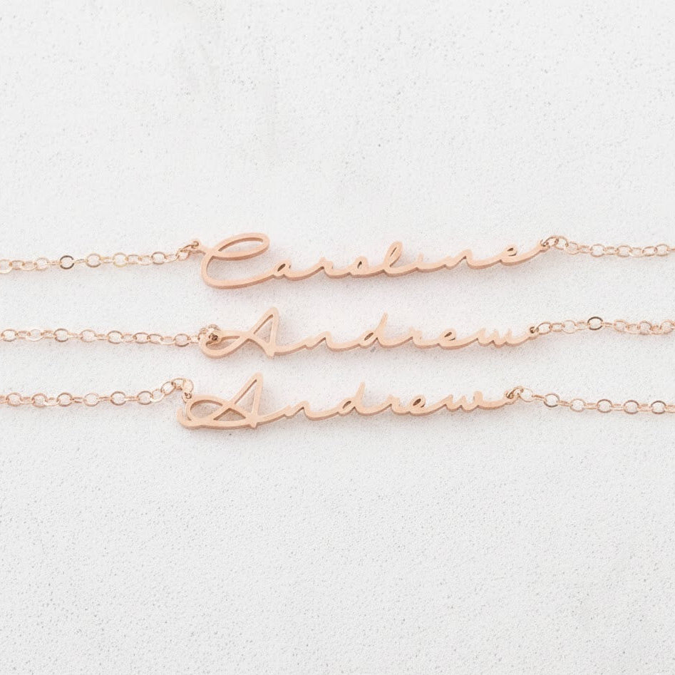 Custom Signature Name Necklace