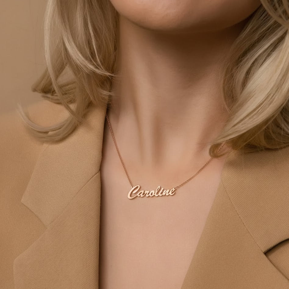 Custom Name Box Chain Necklace