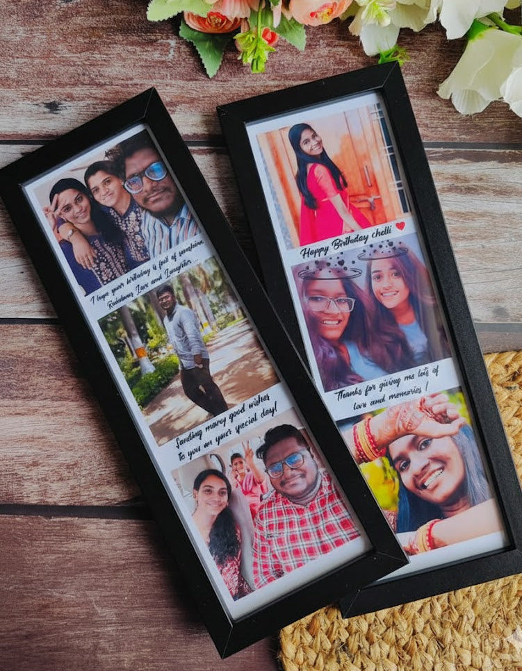Personalized Vertical Photo Collage Frame (4*10) with Special Quotes