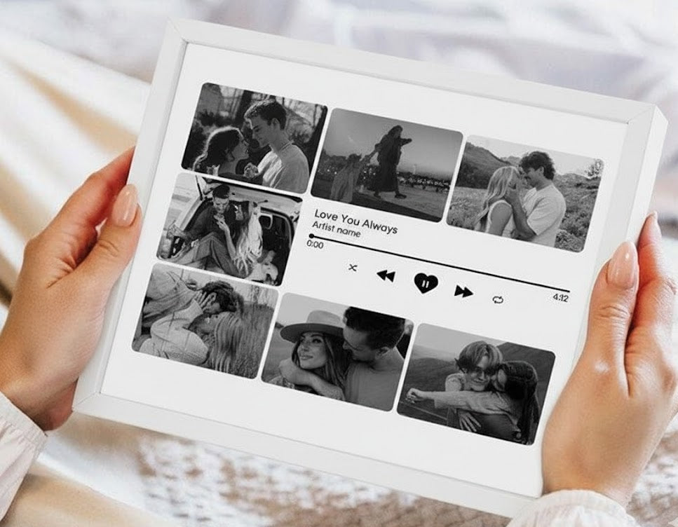 Personalized Music Player Photo Collage Frame(6*6) For Couple